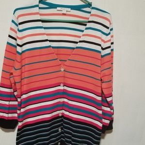 Liz Claiborne cotton cardigan size L A231490